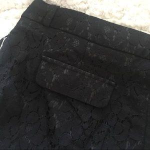 Black Lace Overlay Dress Shorts